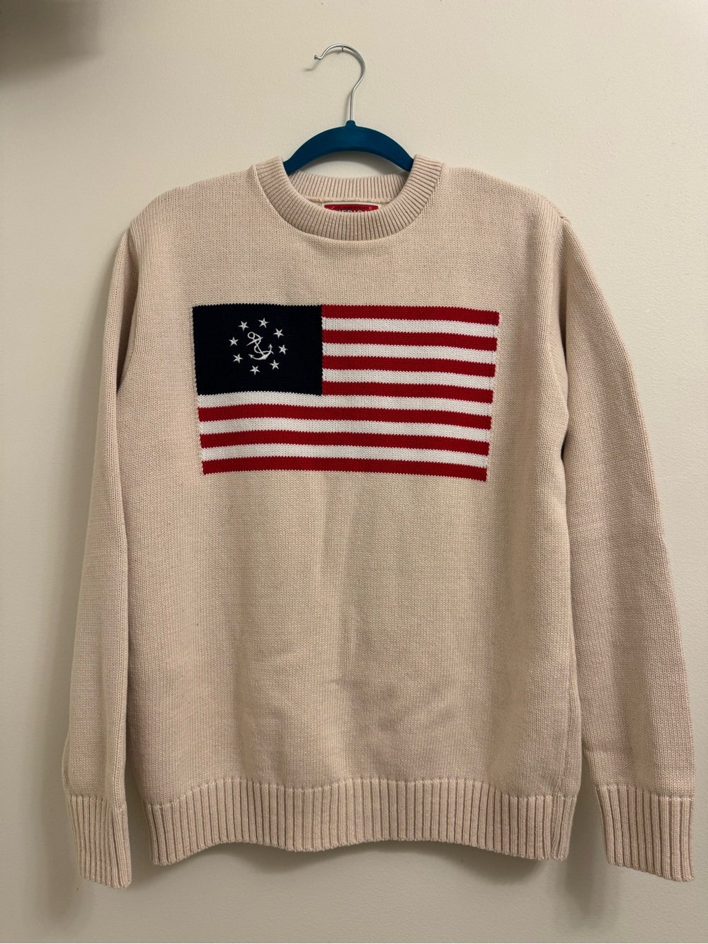 Kiel James Patrick American Yacht Flag Sweater in Cream S - Picture 14 of 14
